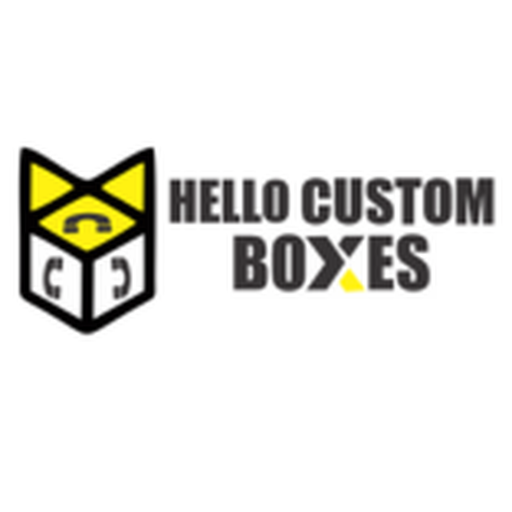 Hello custom boxes logo
